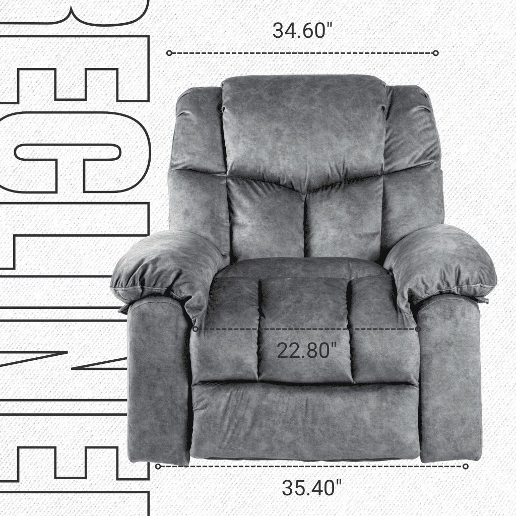 Recliner RC-II Size Chart Banner M - PHAIGINA