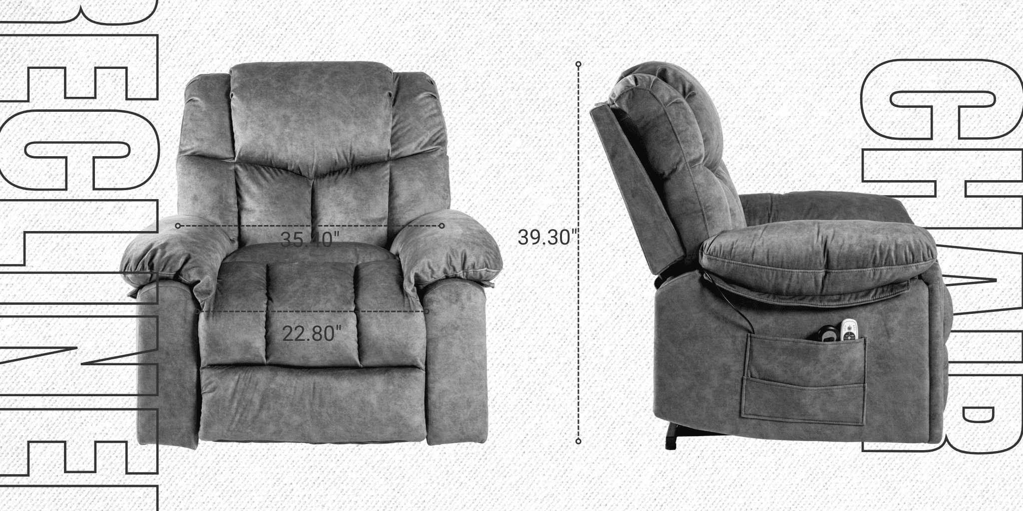 Recliner RC-II Size Chart Banner PC - PHAIGINA